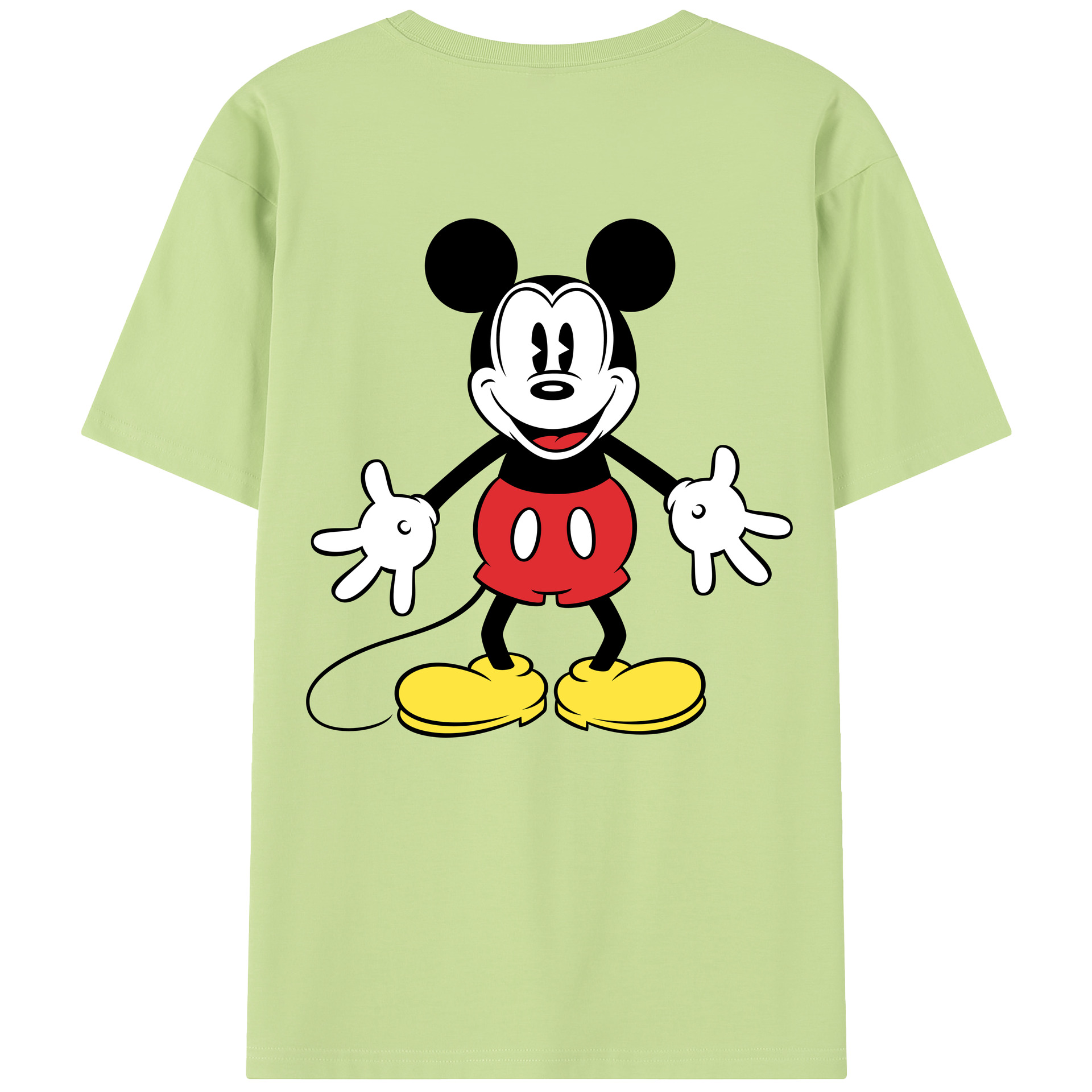（画像用） ミッキーマウス Mickey Mouse 綿100％半袖Tシャツ（背面プリント）